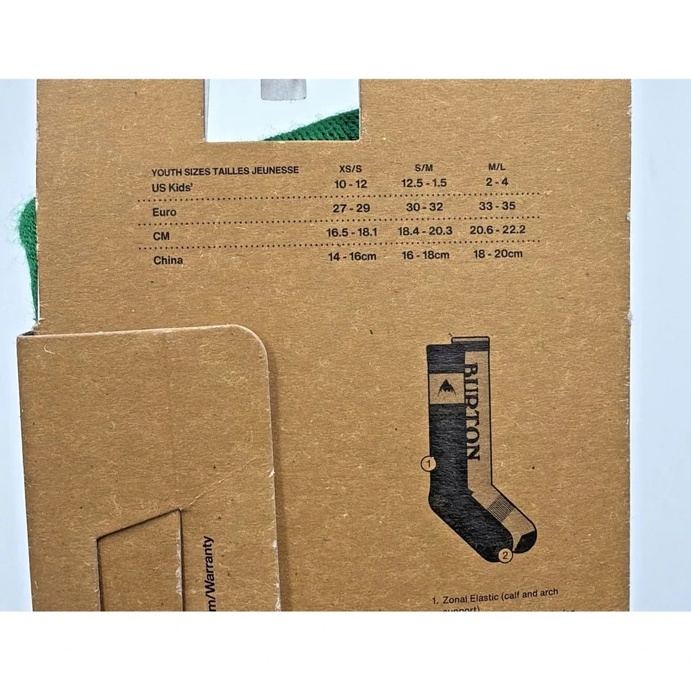 2 Pack Burton Weekend Midweight Kids Medium/Large (2-4) Galaxy Green‎ Socks NEW